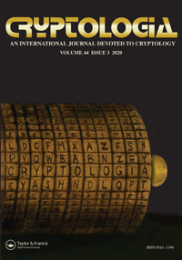 Cover image for Cryptologia, Volume 44, Issue 3, 2020