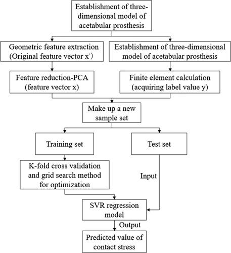 Figure 1. Prediction process of contact stress of acetabular lining.