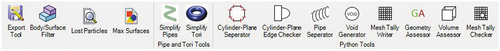 Fig. 3. List of SpaceClaim tools developed at the UKAEA using the SpaceClaim API directly accessible in the application ribbon.