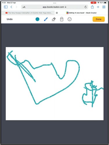 Figure 1. Max’s drawing of a heart and a motorcycle.