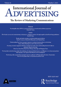 Cover image for International Journal of Advertising, Volume 42, Issue 5, 2023