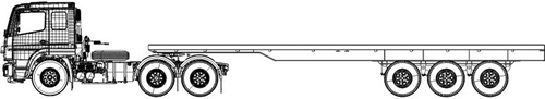 Figure 1. Schematic of Tractor-trailer vehicle