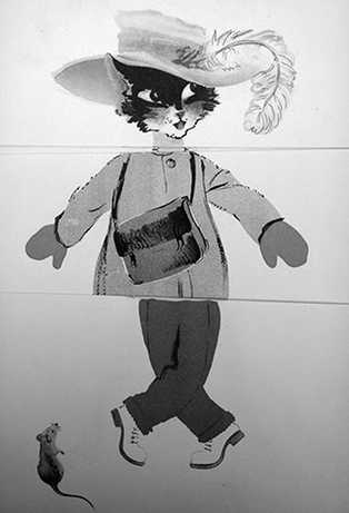 FIGURE 13 686 zabavnykh prevrashchenii [686 amusing transformations]. Artists: Georgii Traugot and Aleksandr Traugot. Moscow: L. O. Khudozh. Fonda SSSR, 1956. Metamorphic pictures: a “slice book.”