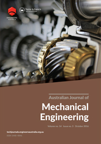 Cover image for Australian Journal of Mechanical Engineering, Volume 14, Issue 3, 2016