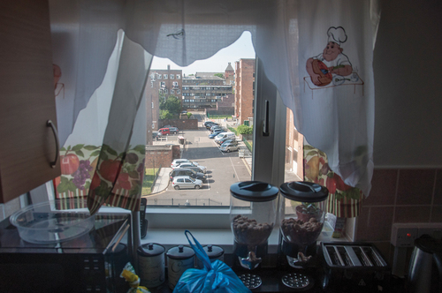 Figure 3. The view of communal areas of the Geffrye Estate seen from Mark's kitchen window. Photo by Casper Laing Ebbensgaard.