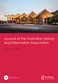 Cover image for Journal of the Australian Library and Information Association, Volume 71, Issue 4, 2022