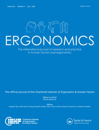 Cover image for Ergonomics, Volume 65, Issue 6, 2022