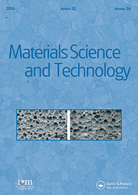 Cover image for Materials Science and Technology, Volume 32, Issue 16, 2016