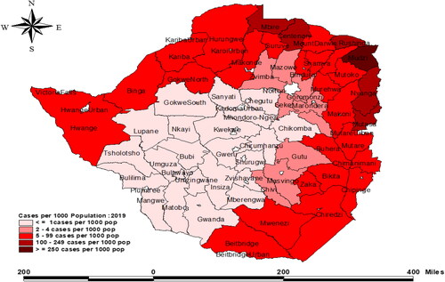 Figure 5. Malaria cases distribution in Zimbabwe. Source: https://www.cdc.gov/globalhealth/countries/zimbabwe (No Copyright: You can copy, modify, distribute and perform the work).