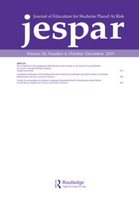 Cover image for Journal of Education for Students Placed at Risk (JESPAR), Volume 24, Issue 4, 2019