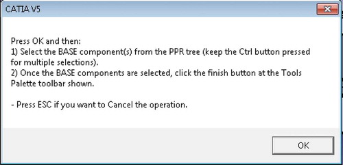 Figure 15. Prompt box for the user to select base component(s).