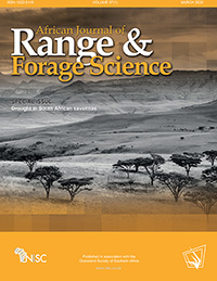 Cover image for African Journal of Range & Forage Science, Volume 37, Issue 1, 2020