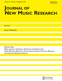 Cover image for Journal of New Music Research, Volume 45, Issue 3, 2016