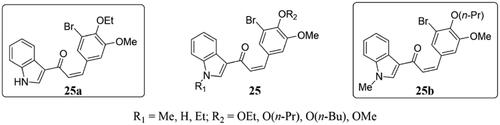 Figure 17. Indole-chalcone compounds of 25.