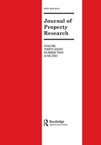 Cover image for Journal of Property Research, Volume 38, Issue 2, 2021
