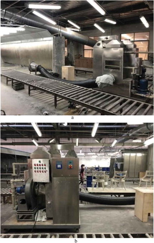 Figure 2. ST-WEP device test scene diagrams: (a) the front view, and (b) the back view