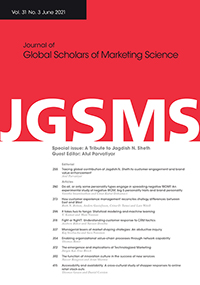 Cover image for Journal of Global Scholars of Marketing Science, Volume 31, Issue 3, 2021