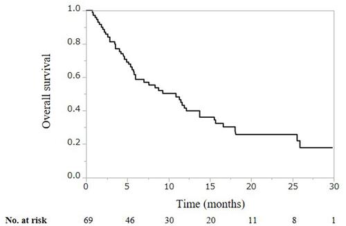 Figure 1 Overall survival in patients treated with pembrolizumab.