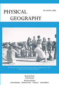 Cover image for Physical Geography, Volume 43, Issue 1, 2022