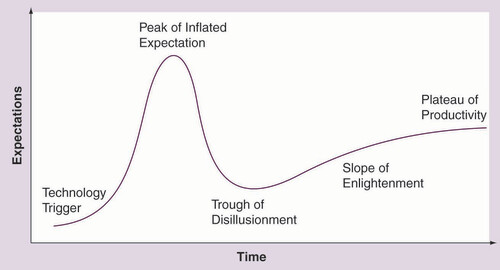 Figure 1. The hype cycle of innovation.Adapted from Citation[9].