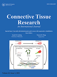 Cover image for Connective Tissue Research, Volume 62, Issue 1, 2021