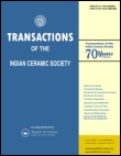 Cover image for Transactions of the Indian Ceramic Society, Volume 74, Issue 3, 2015