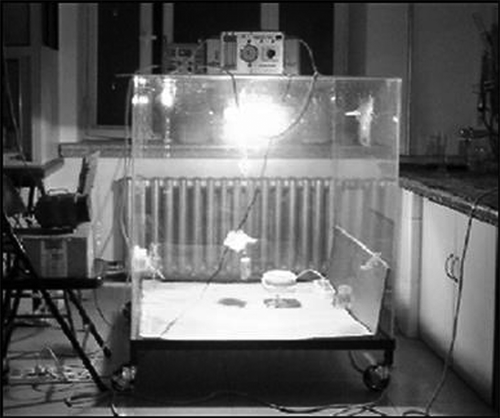 Figure 1. Equipment of baking experiment in chamber.