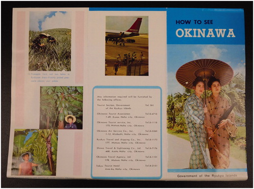 Figure 9 A promotional leaflet from Okinawa c.1960, aimed at American tourists.