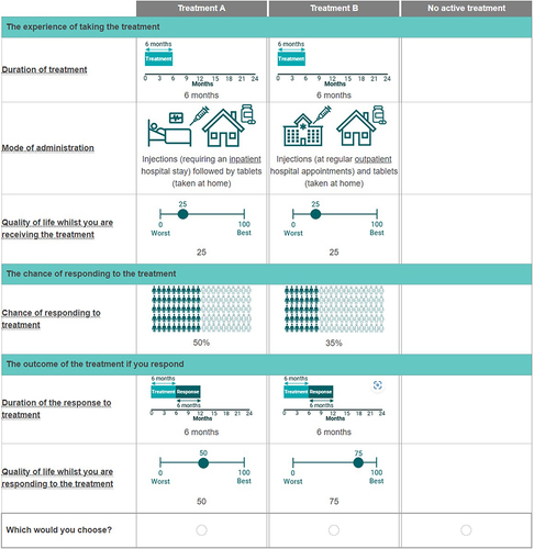 Figure 1 Example choice scenario.