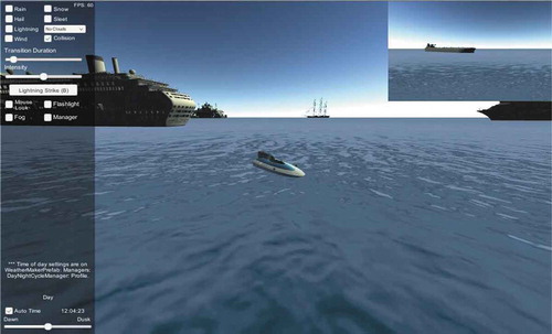 Figure 2. The operation interface of ocean scene image data collection based on Unity3D