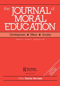 Cover image for Journal of Moral Education, Volume 44, Issue 3, 2015