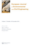 Cover image for European Journal of Environmental and Civil Engineering, Volume 17, Issue 10, 2013
