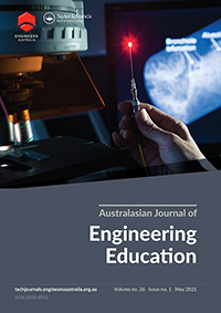 Cover image for Australasian Journal of Engineering Education, Volume 26, Issue 1, 2021