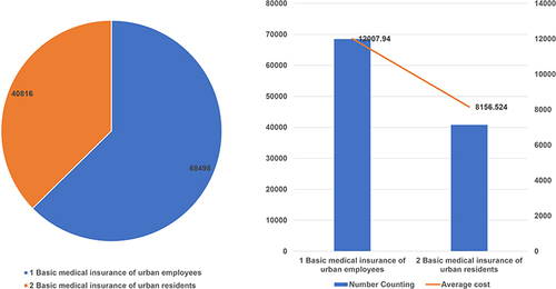 Figure 2 The effect of insurance type on hospitalization expenditure.