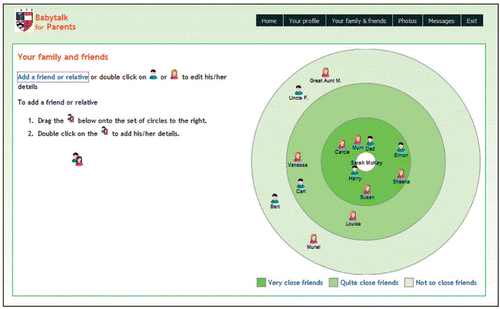 FIGURE 21. BabyTalk-Clan: Adding family and friends.