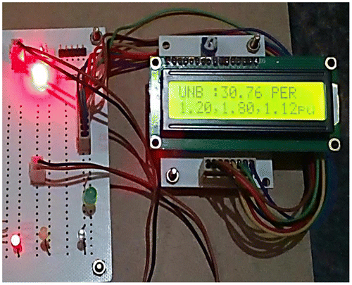 Figure 8. Hardware output for voltage unbalance.