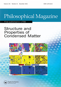Cover image for Philosophical Magazine, Volume 101, Issue 24, 2021