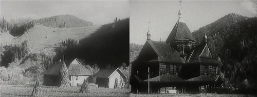 Figure 1. Architecture in harmony with nature. Stills from The Liberation.