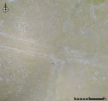 Fig. 11: The Roman road (running from east to west), probably disturbed by later north–south communication (photo by A. Pazout)