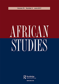 Cover image for African Studies, Volume 76, Issue 2, 2017