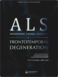Cover image for Amyotrophic Lateral Sclerosis and Frontotemporal Degeneration, Volume 20, Issue 1-2, 2019