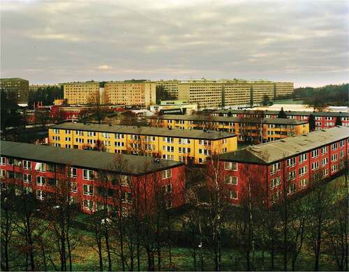 Figure 1. Hammarkullen was built during in the period 1968–1970 and is among the one million homes constructed during the 1960s and 1970s in Sweden (The Million Programme). The photo shows the buildings containing the 890 apartments discussed in the present article and owned by the public housing company Bostadsbolaget. In total there are 8,200 inhabitants in Hammarkullen, living in 2,200 rental apartments all owned by the same public company, as well as in 600 private row houses and villas. Photo: Albin Holmgren