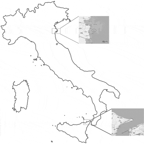 Figure 1. Map depicting location of the sampling sites, Goro and Lake Faro.