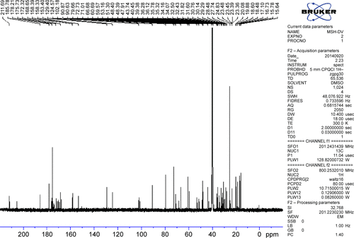 Figure S2 13C NMR of RGDV-Dex.
