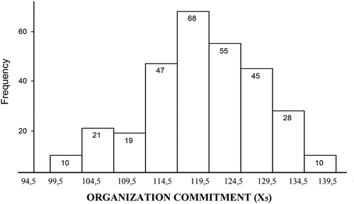 Figure 3. Histogram variable commitment organization.