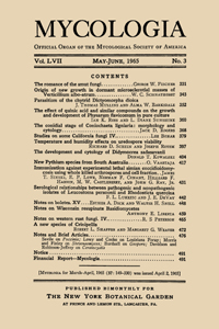 Cover image for Mycologia, Volume 57, Issue 3, 1965
