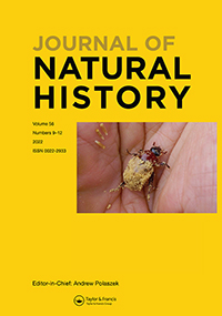 Cover image for Journal of Natural History, Volume 56, Issue 9-12, 2022