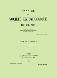 Cover image for Annales de la Société entomologique de France (N.S.), Volume 101, Issue 1, 1932