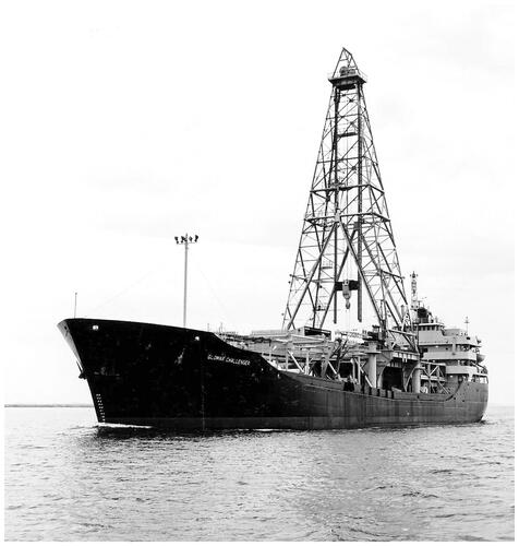 Figure 4. Glomar Challenger at sea during ODP. Source: JOIDES Resolution Science Operator; Texas A&M University.