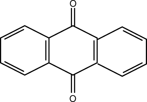 Figure 1.  Structural formula of anthraquinone.